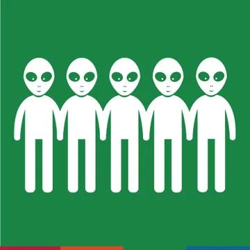 Alien Icon Illustration design Stock Illustration