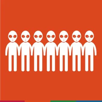 Alien Icon Illustration design Stock Illustration