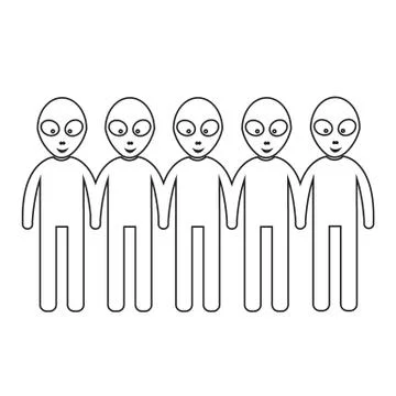 Alien Icon Illustration design Stock Illustration