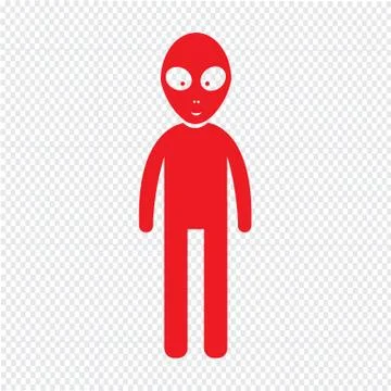 Alien Icon Illustration design Stock Illustration