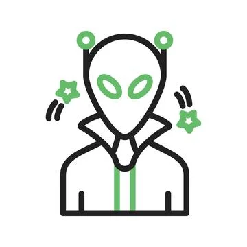 Alien Icon Image. Illustrazione stock