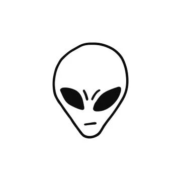 Alien. icon isolated object silhouette 스톡 일러스트