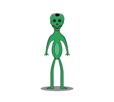 Alien illustration on white background Stock Illustration