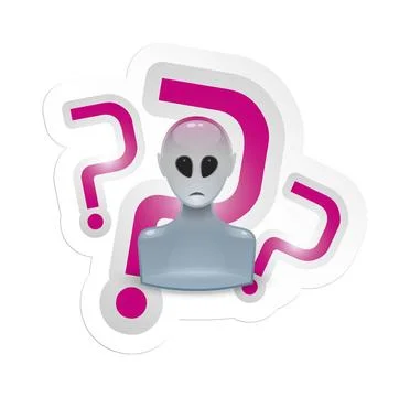 Alien An image of an alien with questions Copyright: xZoonar.com/magannx 2... Stock Photos