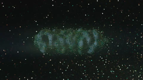 Alien Interstellar Object Visualization. Cinematic 3D Space Zoom-In Animation 動画素材 323250378