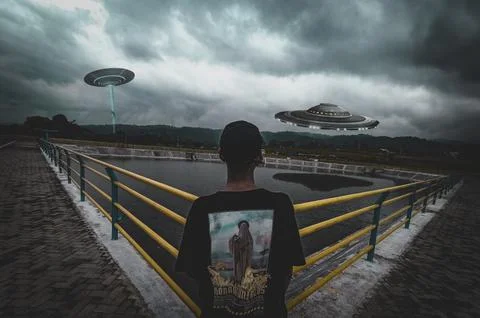 Alien invasion #2 Stock Illustration