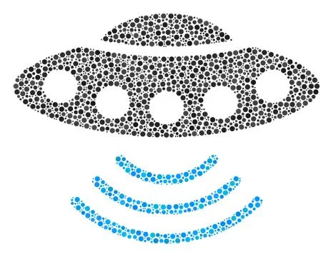 Alien Invasion Composition of Dots Stock Illustration