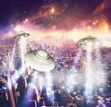 Alien invasion Stock Illustration