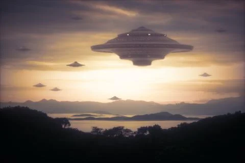 Alien Invasion Illustrazione stock