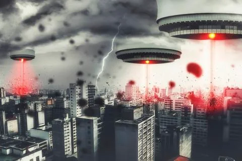 Alien invasion Ilustración de archivo