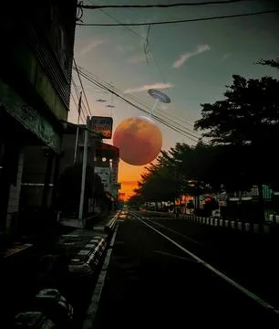 Alien invasion Stock Illustration