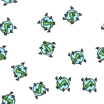 Alien invasion of planet vector seamless pattern 스톡 일러스트