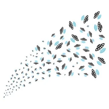 Alien Invasion Source Stream Stock Illustration