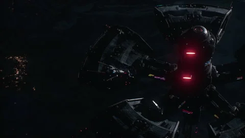 Alien invasion on space colonization and settlement 02 Stock Footage 220460186