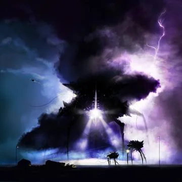 Alien invasion war Stock Illustration