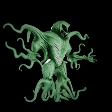 Alien isolated on black background Stock Illustration