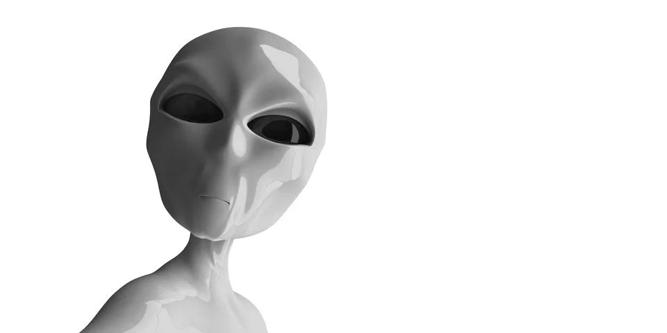 Alien isolated on white background. Stock Illustration