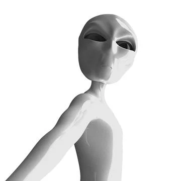 Alien isolated on white background. Stock Illustration