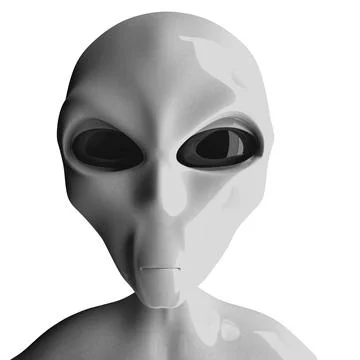 Alien isolated on white background. Stock Illustration
