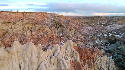 Alien Landscape Crazy Rock Formations Stock Footage 124673655