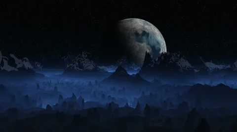 Alien landscape Stock Footage 49533287