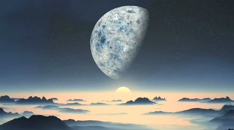 Alien landscape Stock Footage 64090420