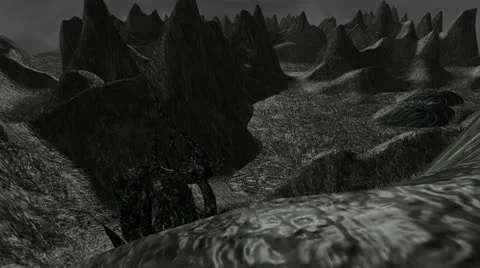 Alien Landscape (Version #1) Stock Footage 23877463