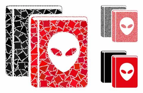 Alien library Mosaic Icon of Bumpy Parts イラスト素材