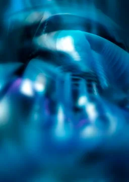 Alien life form color composite digital hi odd Illustrazione stock