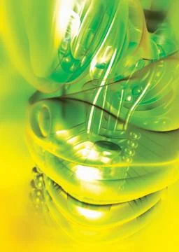 Alien life form color composite digital hi odd Illustrazione stock