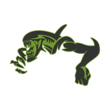 Alien logo icon design Stock Illustration