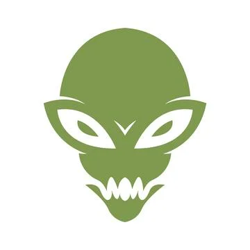 Alien logo icon design Stock Illustration