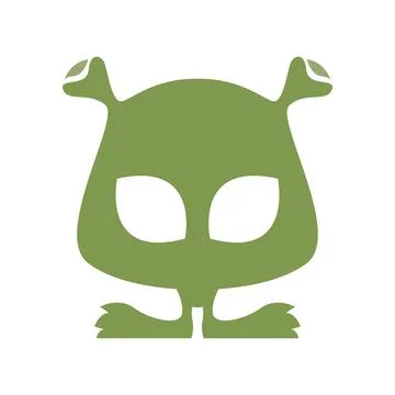 Alien logo icon design Stock Illustration