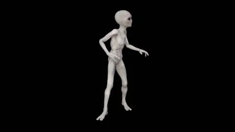 the alien looks around,loop, animation, ... | Stock Video | Pond5