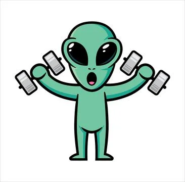 Alien mascot character design vector Stock Illustration