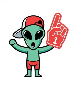 Alien mascot character design vector Stock Illustration
