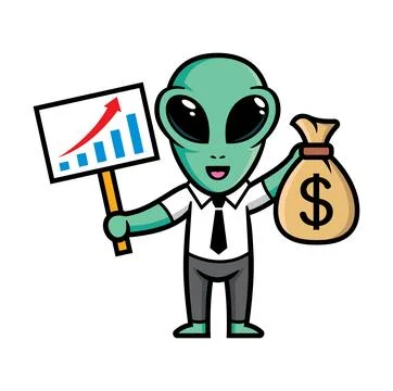 Alien mascot character design vector Illustrazione stock