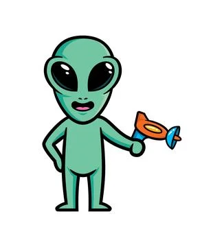 Alien mascot character design vector Stock Illustration