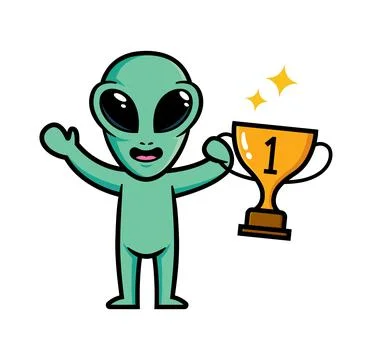 Alien mascot character design vector Stock Illustration