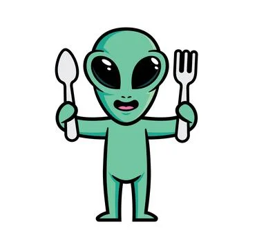 Alien mascot character design vector Stock Illustration
