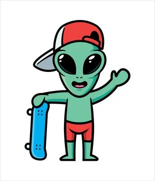 Alien mascot character design vector Stock-Illustration