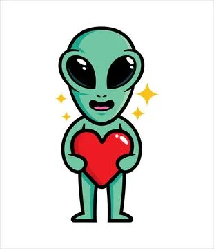 Alien mascot character design vector Stock Illustration
