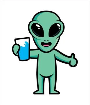 Alien mascot character design vector Stock Illustration