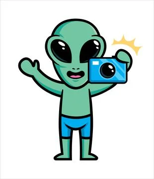 Alien mascot character design vector Stock Illustration