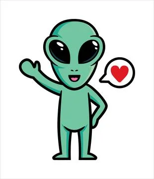 Alien mascot character design vector Stock Illustration