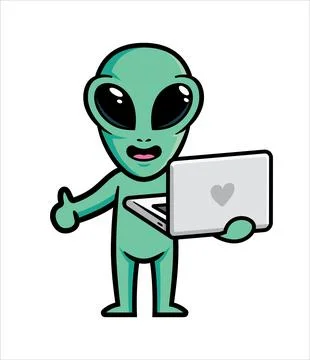 Alien mascot character design vector Stock Illustration