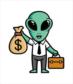 Alien mascot character design vector Stock Illustration