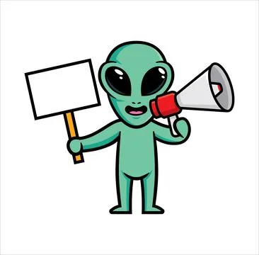 Alien mascot character design vector Stock Illustration