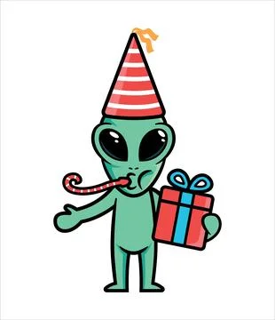 Alien mascot character design vector Stock Illustration