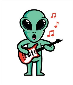 Alien mascot character design vector Stock Illustration